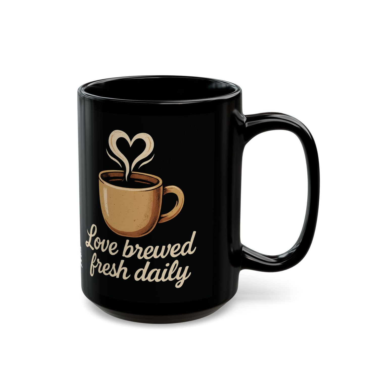 Ceramic Mug Love Brewed Fresh Daily Premium Gift Mug for Any Hot or Cold Drink , MyMugDose